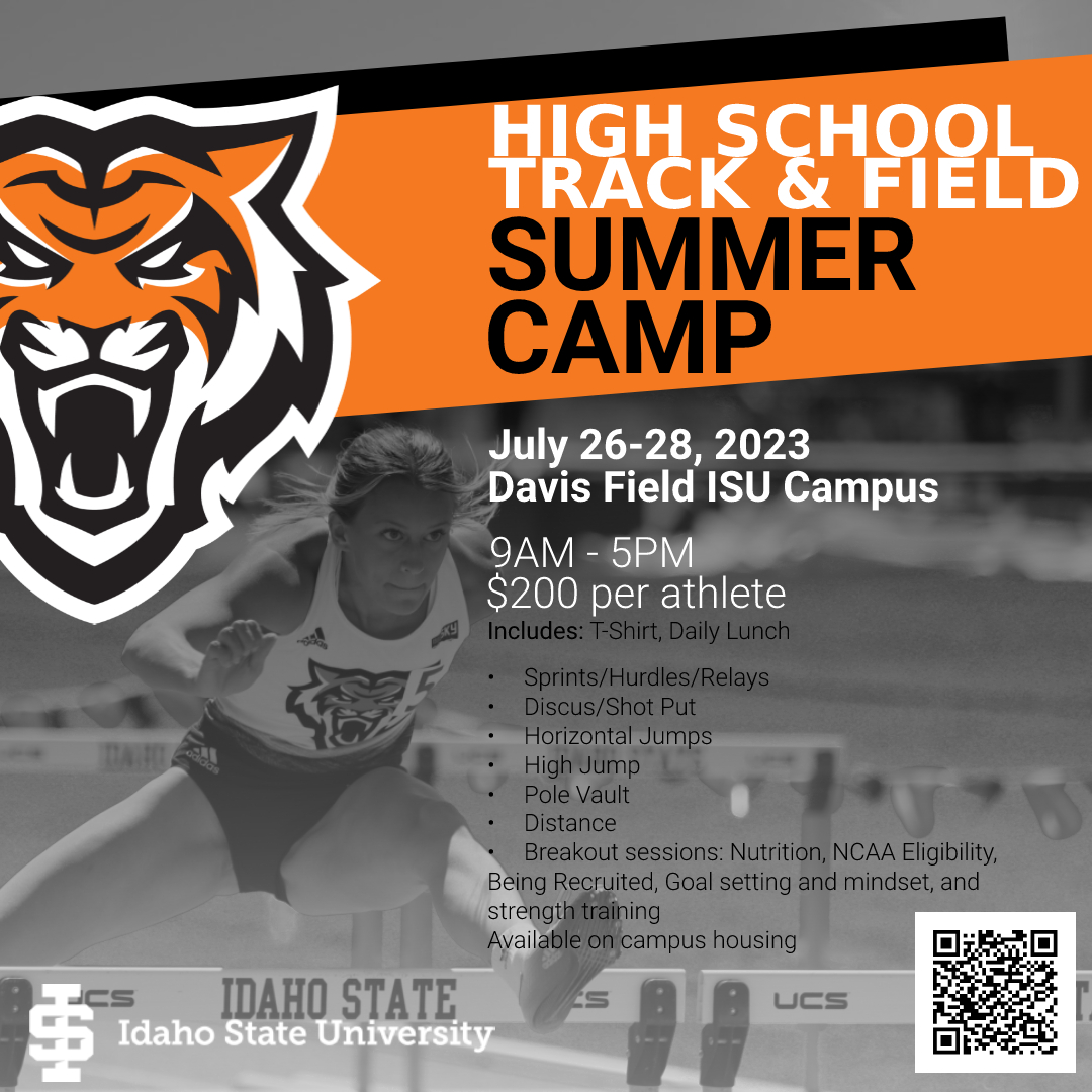 Spots are filling fast! Register today and be one step closer to that school record! isubengals.com/sports/2021/6/… #SummerCamp #TrackAndField #IdahoStateU #Hurdles #Sprints #Jumps #Throws #Distance #PoleVault
