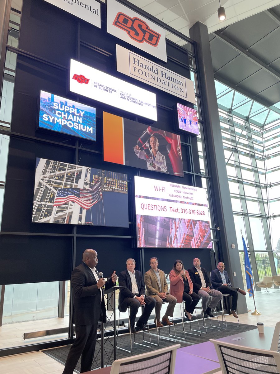 OSUCITD's tweet image. On Thursday, our team attended the Supply Chain Symposium at OSU’s Hamm Institute for American Energy in OKC where we learned about the latest trends &amp;amp; best practices in supply chain management and connected with industry professionals. #CITD #SupplyChain #OKC