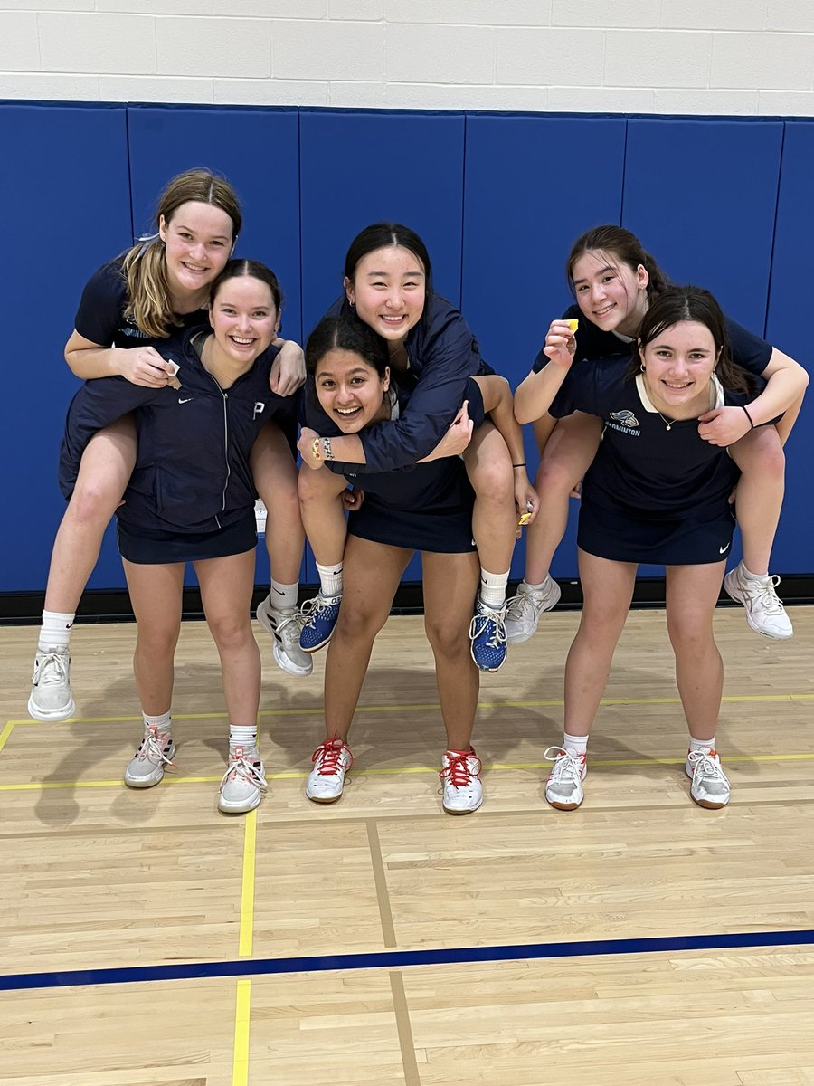 Your 2023 badminton state qualifiers! Zoe Klicker, Izzy Klicker, Ashley Smith, Christina Ukkan, Cassie Voicu, and Belinda Zhang! #LGK #pbaddies
