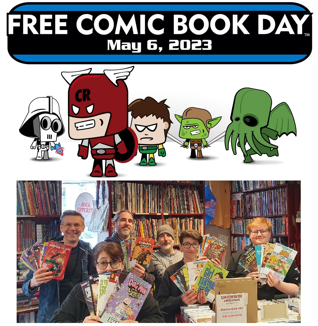 comicroom_hh's tweet photo. Nur noch einmal schlafen… morgen ist FREE COMIC BOOK DAY!
Wir haben über 40 amerikanische Titel vorrätig und freuen uns auf euch!🥳 https://t.co/qwj1DtJHmy