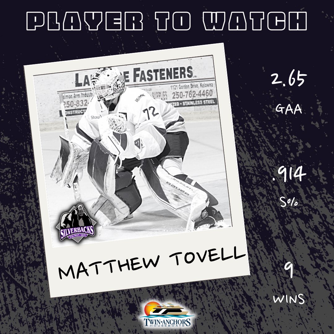 Tonight’s Twin Anchors Houseboats Player to watch is G Matthew Tovell (02’)! He has accumulated 77 saves over his last two games, including five overtime saves during our game four victory. The goaltender continues to be a stabilizing force in between the pipes.