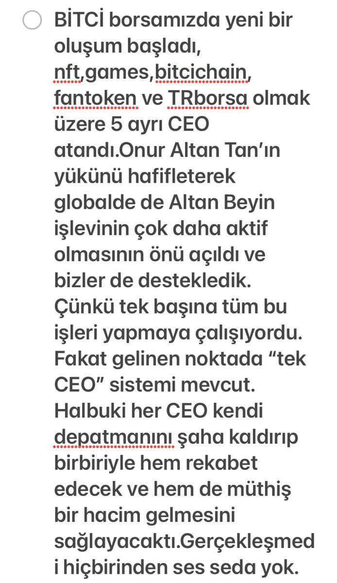 cryptodervishi's tweet photo. Değerli BİTCİ yönetimi ve yatırımcı arkadaşlarteşhis ettiğimiz bazı aksaklıkları belirttik.Lütfen kimse şahsi algılamasın ancak 2,5 senedir borsamıza birlikte verdiğimiz emeklerin heba olmasına gönlümüz razı değil. #BitciYeniden #BitciFanTokenYeniden @bcagdascaglar @onuraltantan https://t.co/s3R3XfvPok