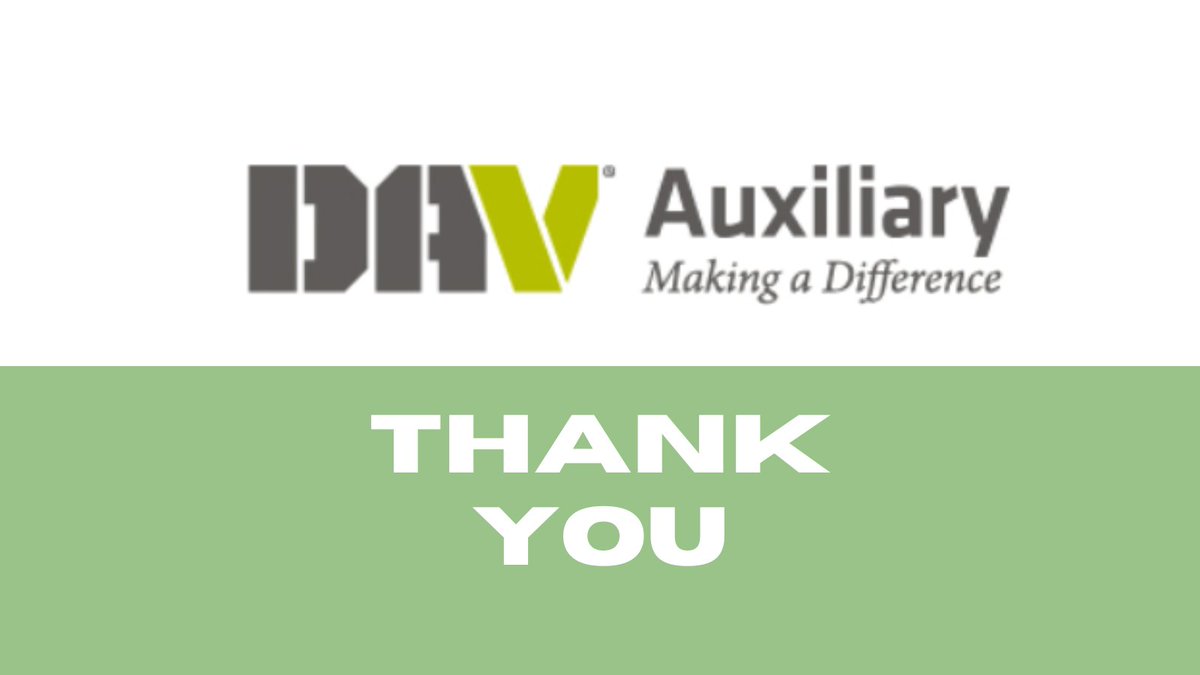 Thank you for your generous donation <a href="/DAVAuxiliary/">DAV Auxiliary</a>!  We are honored to have your support as we work to make a positive impact in the lives of family caregivers of disabled veterans!