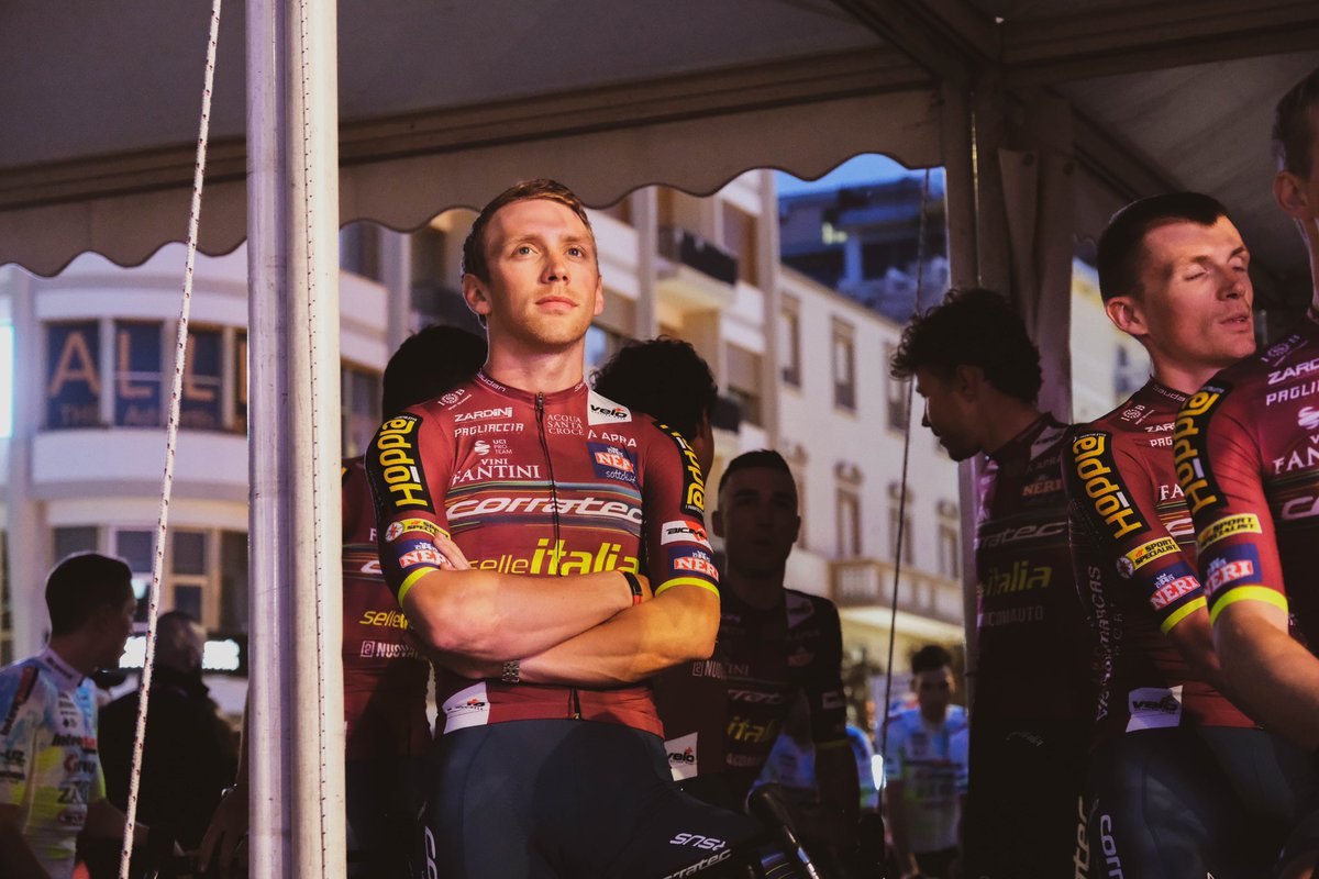 quartermanc's tweet photo. Giro D’Italia team presentation last night. Kick off is tomorrow with a nice, flat TT along the coast. I’m off at 14:14. Let’s dare to dream! 📸 Lisa Paletti https://t.co/2SyJpHOAKd
