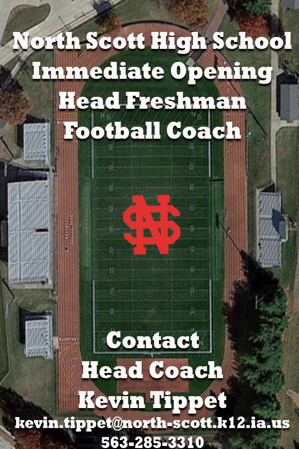 NS Football is searching for a head 9th grade coach.   Contact info below.   Great opportunity to work with quality kids and staff!