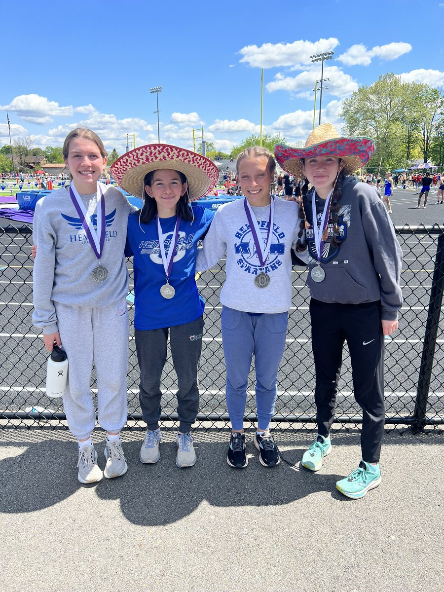 HempfieldAreaTF's tweet photo. Congrats to the girls 4x800 on taking 🥈with a time of 9:47.63

@chesneesmith26 @Alicia_Weimer08 @cydney_blahovec @SemowGrace https://t.co/FRvIDjUM0q