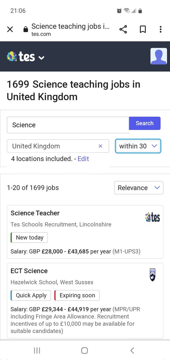 HoyleDoc's tweet image. Of roughly 3500 schools in the UK, 1699 of them are looking for a Science teacher 😬 The recruitment &amp;amp; retention crisis continues. #edutwitter #teachertwitter