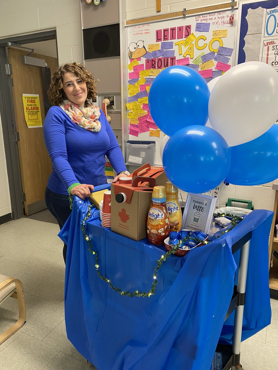 The smile on @marie_murad face is all the appreciation I need! Thank you so much for the treats today. The love was felt. 💗 #TeacherAppreciationDay @HolyRosaryM #WeAreHRM