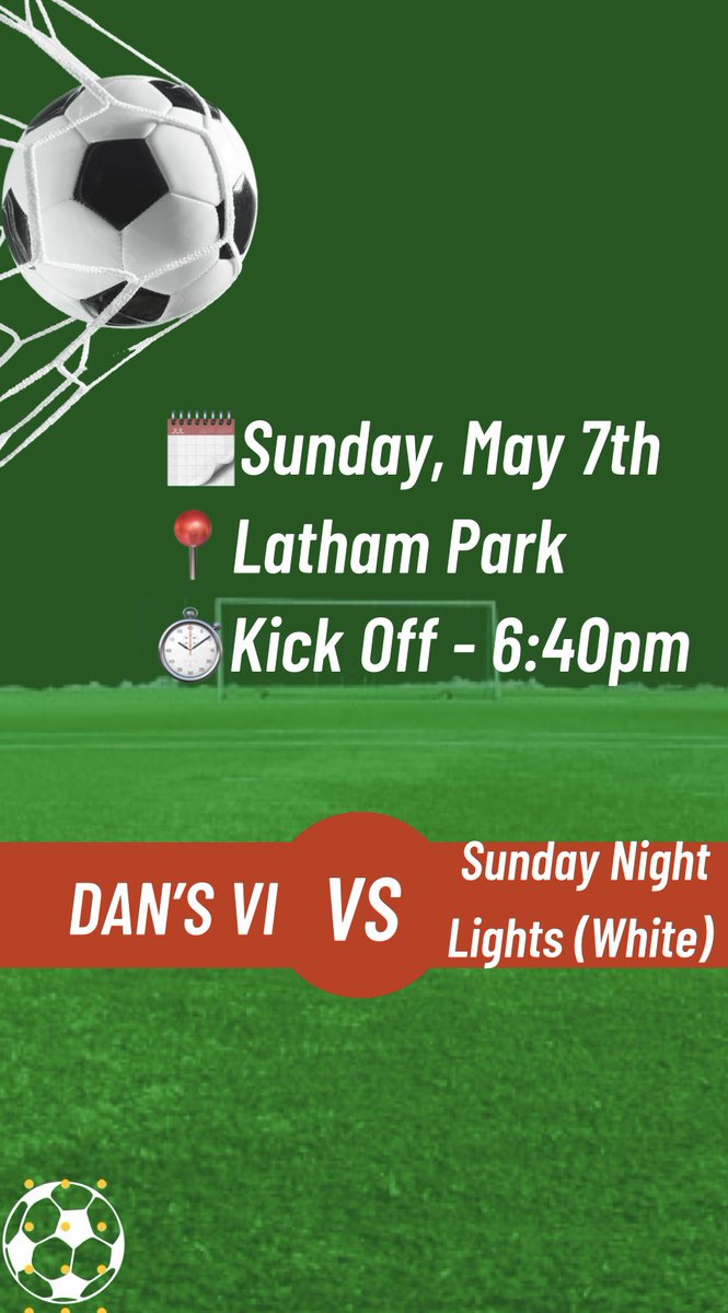 DANSVIOFFICIAL's tweet photo. 🟨FIXTURE⬛️
⚽️Sunday Night Lights (White) vs DANS VI⚽️
⏱Kick Off - 6:40pm⏱

We come back this weekend in search for another 2 points. The boys aim to collect 2 more points to get closer to our dream. #TitleChasers #OneWinAtATime https://t.co/mTEaEvtL0m