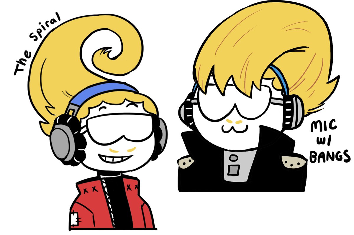 「some more creative hairstyles for mic」|CORNDOGのイラスト