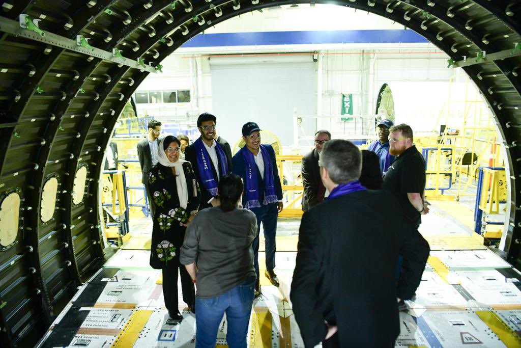 SaudiEmbassyUSA's tweet photo. HRH Ambassador @rbalsaud visited South Carolina today to mark the recently signed agreement between @Saudi_Airlines, #RiyadhAir and @Boeing, and meet with the Boeing team and tour the facility.
https://t.co/cuGdWL4DFz https://t.co/0DLxREPaDv