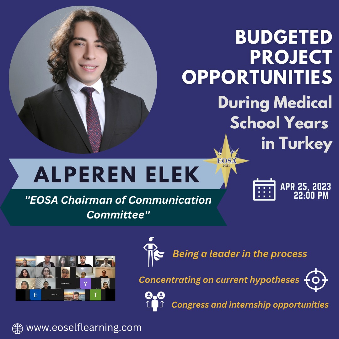 eosasocial's tweet photo. We just completed a course on 'Finding a Budgeted Project in Turkey during the School of Medicine Years', with valuable insights from EOSA members who shared their expertise in project management. Thank you to our committee chairman, Alperen Elek, and all participants. https://t.co/dOSQmFK2op