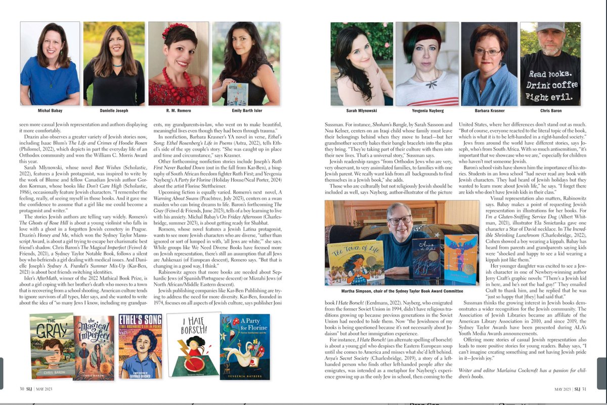 Thank you, @sljournal and @mdcroft for featuring me and #AfterMath in this wonderful article about #jewishkidlit for #JewishAmericanHeritageMonth