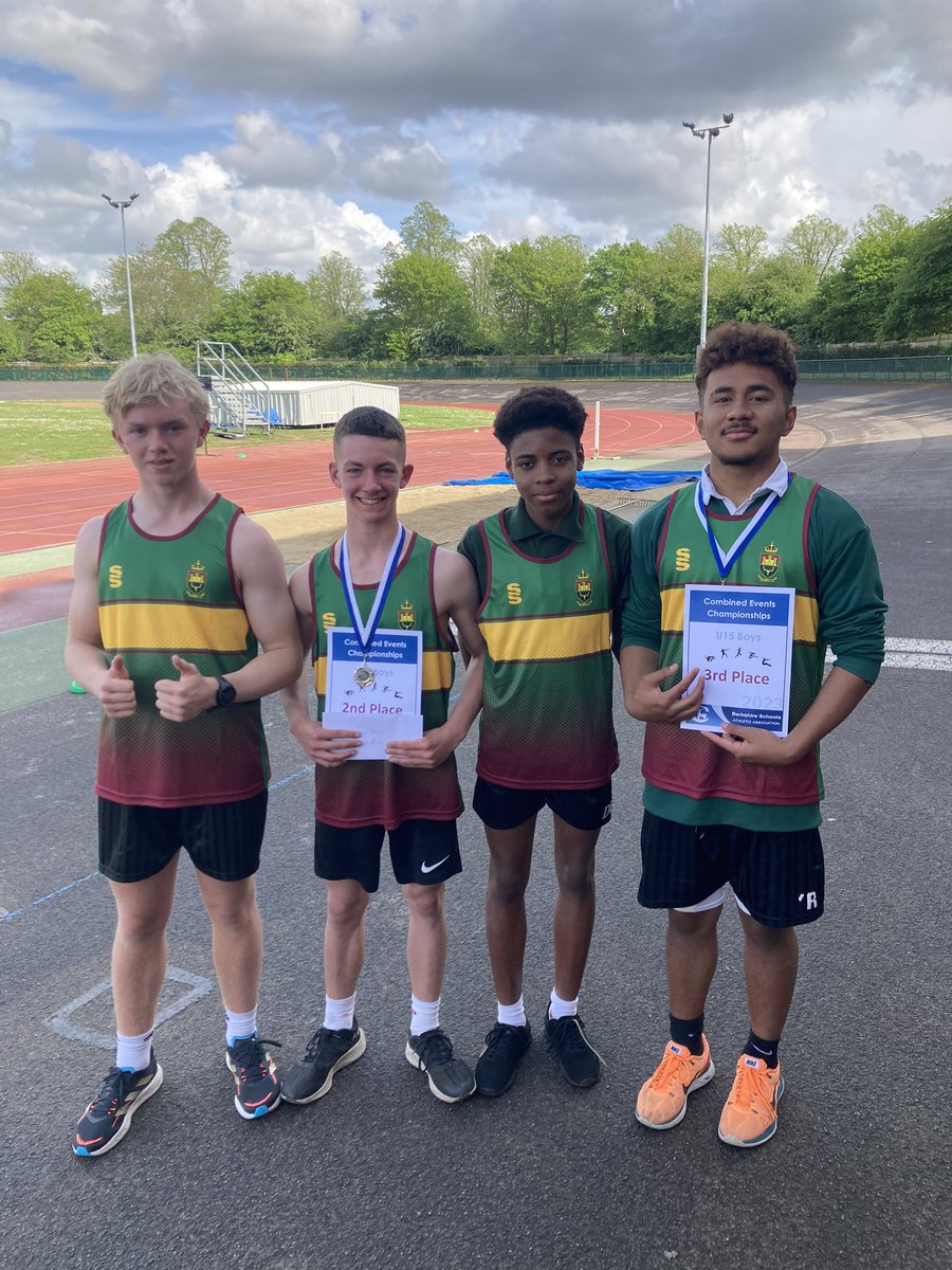 TWBS_SPORT's tweet photo. Great day of Berkshire Schools combined events - especially from our Year 9 athletes Ozzy (2nd overall by just 2 points!!), Koli (3rd) and Seb P-G (5th &amp; so first reserve for Berkshire moving forwards). Donte managed a top 10 finish too 💪💪 https://t.co/ahimzy0wuu