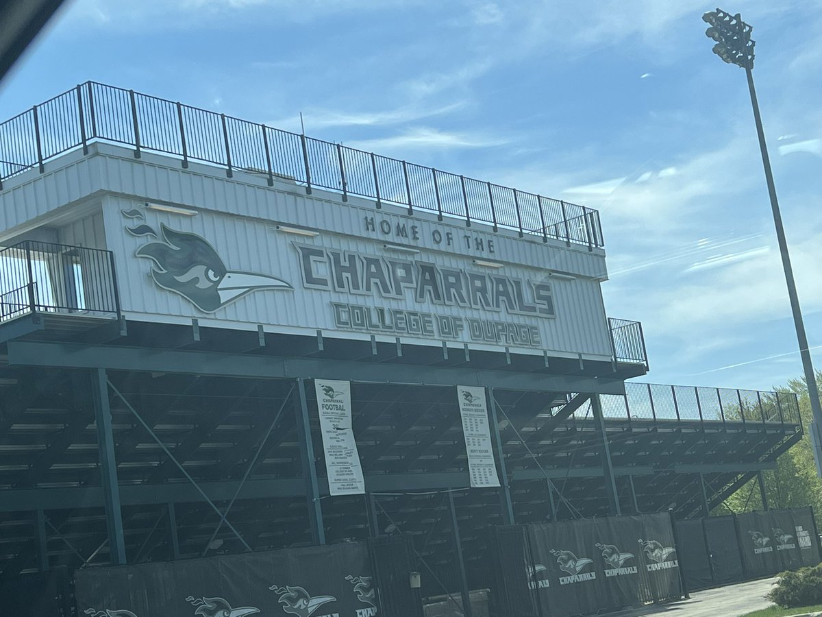 Last stop of the week @Dupage_Football! Thanks @CoachTCip for taking time to talk about your student athletes! We have had a lot of success with your program!