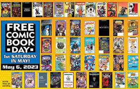 Tomorrow is FCBD 2023 will be open from 10-6 so stop by for some free comics. 
Sale in store will be box sale so purchase Graphic Box for $14.99 and everything inside box will be 50% off. Lid must fit to receive discount. FCBD exclusives Baseball and Pokemon cards will not count.