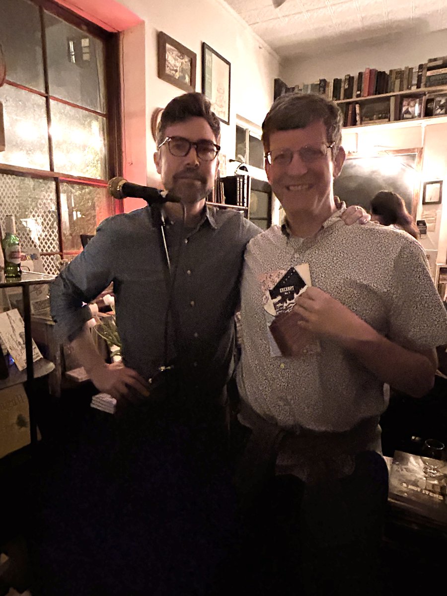 Had so much fun at @excerptmag launch last night at @blackspringbk The readings were 🔥Hearty thanks to @mythosvsrobot for including my WIP 'Crocodile Man' in this exciting release.