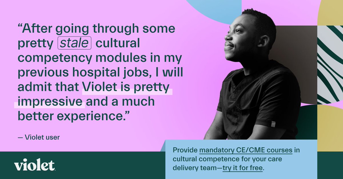 Try Violet for free and see why Northwell Health, Brightline, Octave, and other leading healthcare organizations choose Violet for CE/CME cultural competence continuing education:  joinviolet.com/try-violet-for…