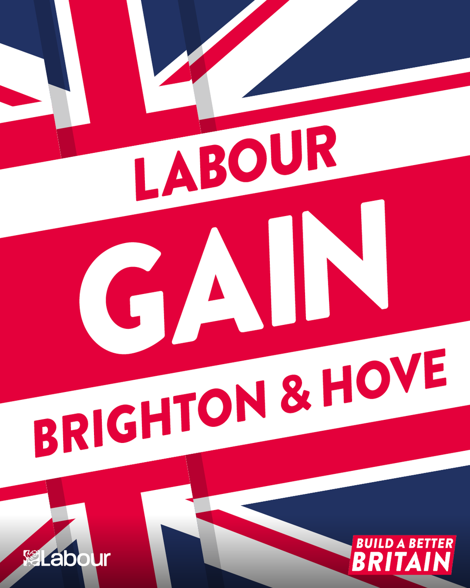 Labour GAIN Brighton &amp; Hove 🌹