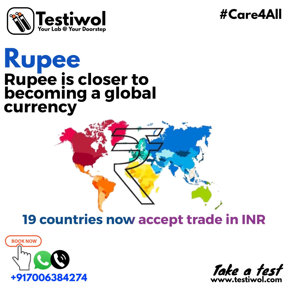 Rupee is closer to becoming a global  currency
19 countries now accept trade in INR
#rupee #rupeevsdollar
#testiwol #yourlabatyourdoorstep #Health #india #care #care4all #healthylifestyle #Healthykashmir #pathologyindia #pathologykmr #diagnostics #diagnosticservices  @testiwol