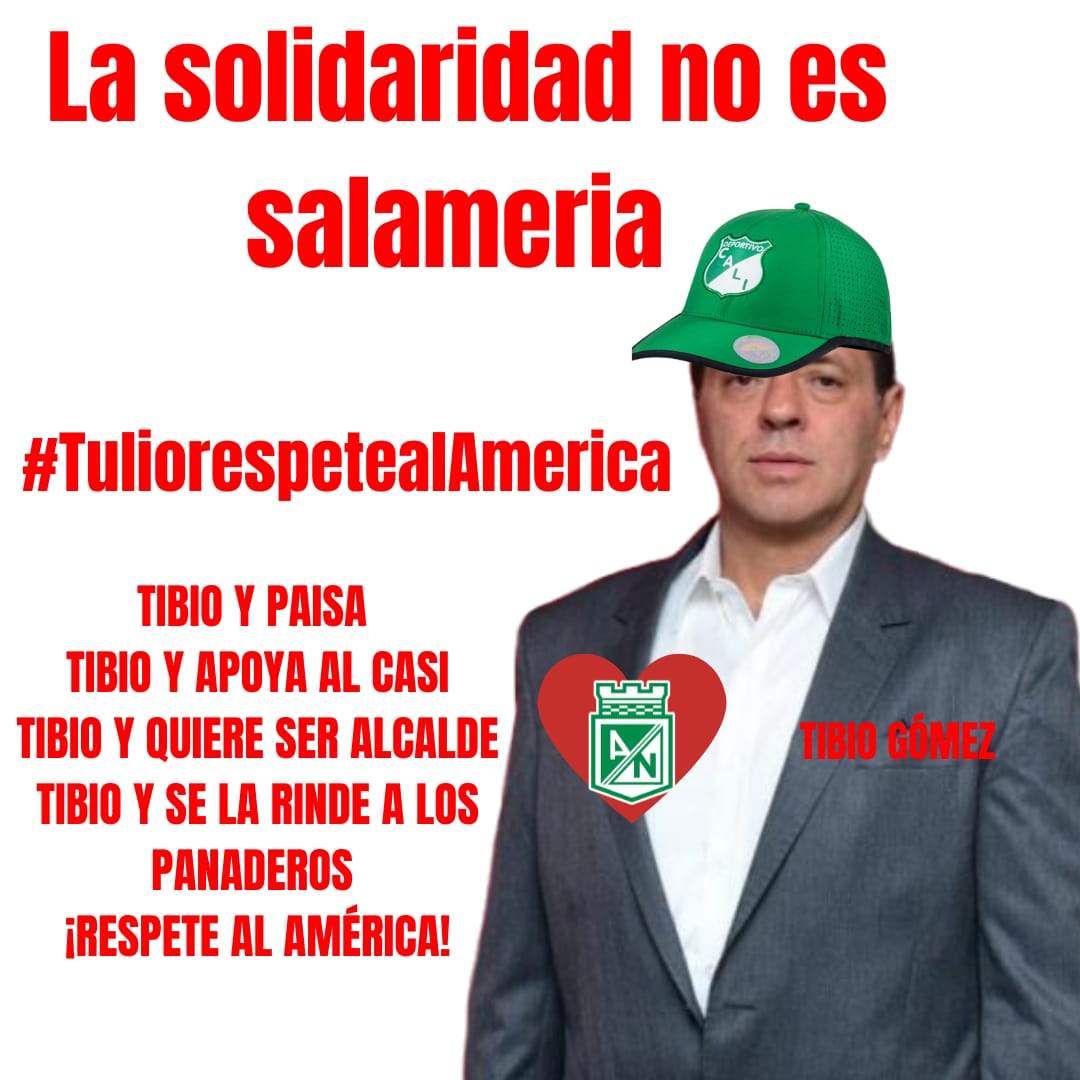 lufegu16's tweet photo. @AmericadeCali @Americaenlared Tulio se te reconoce lo bueno, pero pilas, hace respetar la.mecha @tulioagomez https://t.co/6yjwOa3cgn