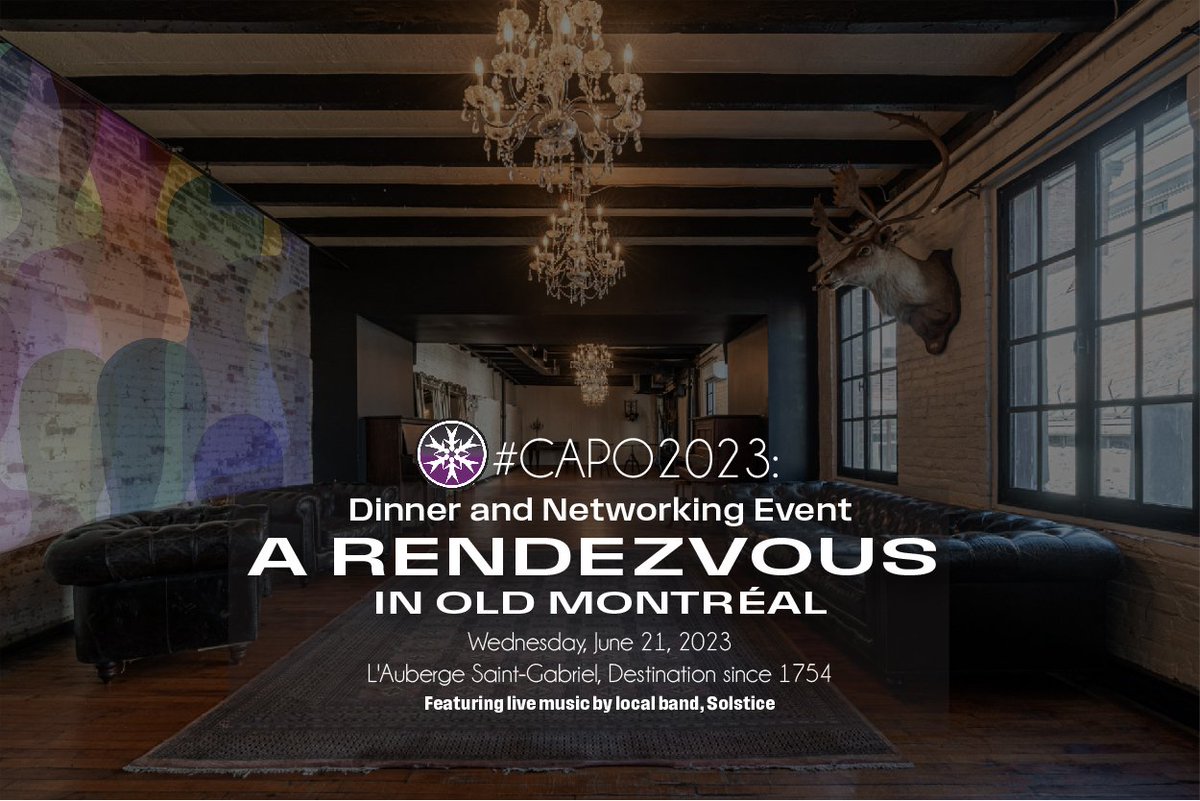 CAPO_ACOP's tweet photo. Get ready for an unforgettable evening at #CAPOSocial in Old Montreal, June 21! Fine dining, artisan cocktails, live tunes by Solstice. Seats are limited, so secure yours now before they're gone! ➡️ https://t.co/EsAKcyY7LE 

#CAPORendezvous #PsychosocialOncology #networking https://t.co/EwRgvjntSc