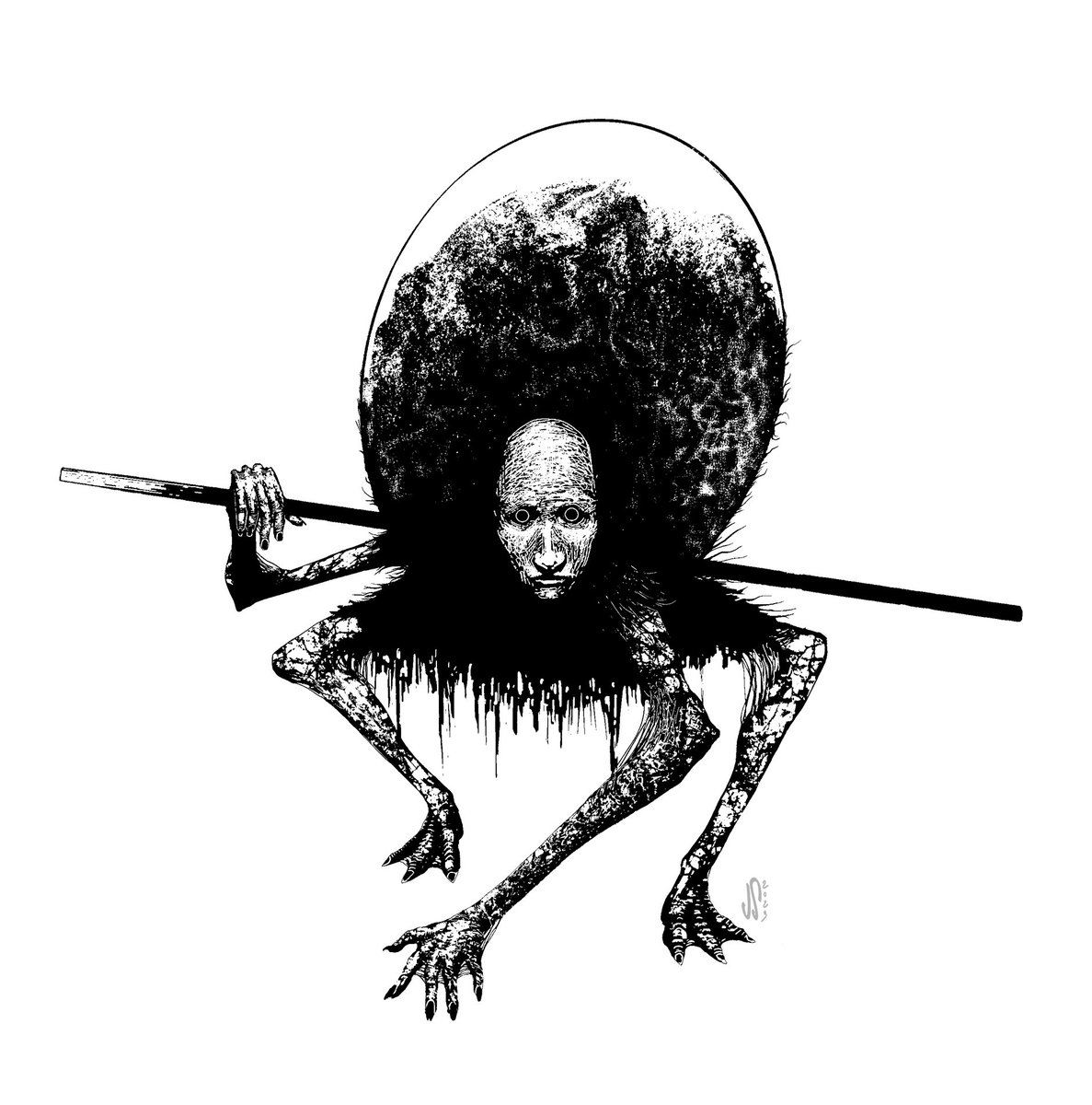 JimPoopoo's tweet photo. Night crawler

#personalwork 

#digitaldrawing  #drawing  
#artwork #horror #horrorart #darkfantasy https://t.co/GI7elpep3n