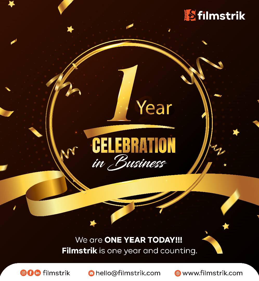 Filmstrik__'s tweet photo. Hurrray!!! ๐๐๐
Filmstrik is ONE TODAY and we appreciate our clients for their constant patronage of our services and our followers for their constant engagement on our posts
#filmstrik #oneyear #oneyeartoday #videoediting #videoeditors #videoedits #animation #motiongraphics https://t.co/1XRNqL7QAK