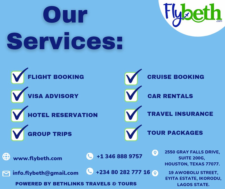 FlyBeth_'s tweet image. 🌍 Dreaming of your next getaway but overwhelmed by the planning process? We've got you covered! 

As your trusted travel agent, we offer a range of services that make vacation planning a breeze. 

From customized itineraries to booking flights and accommodations, we're here!