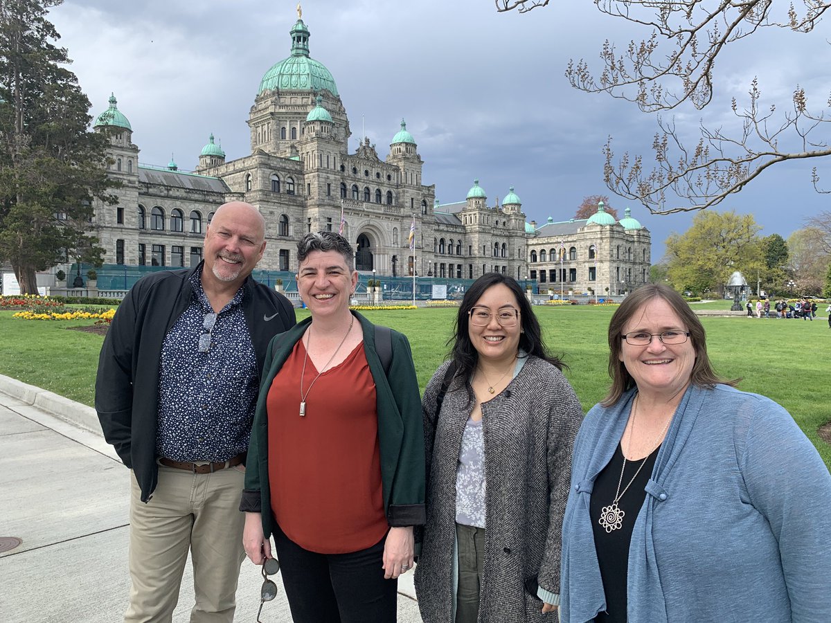Our BCTF delegation had a productive meeting yesterday with <a href="/RachnaSinghNDP/">Rachna Singh</a> in Victoria, where we shared some of the realities of working in a teacher shortage and highlighted the importance of retaining experienced teachers who care #bced #bcpoli