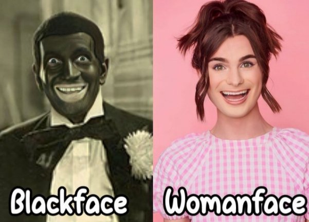 velvethammer's tweet image. Caricatures✔
Stereotypes✔
Ridicule✔
Appropriation✔
#Womanface is the new Blackface.