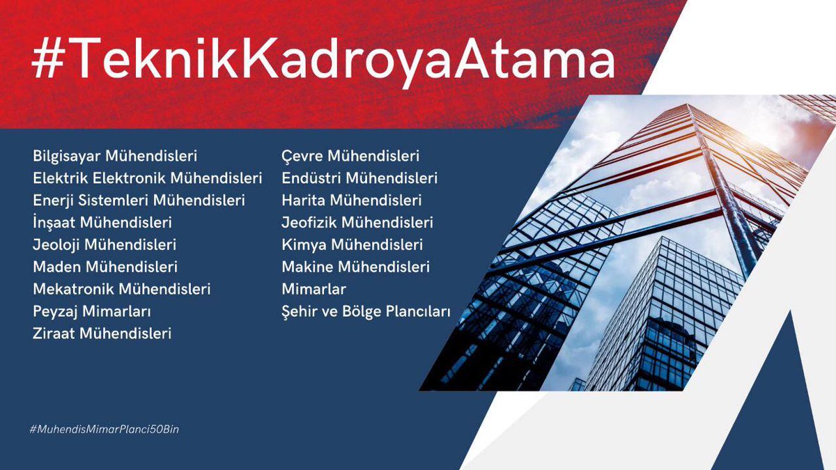 Kamu sadece öğretmenler ve sağlıkçılardan ibaret değildir. Teknik personel olmadan ülke kalkınmaz.
#TeknikKadroyaAtama