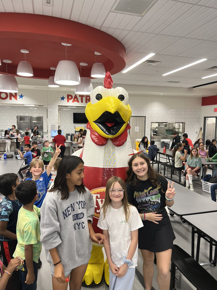 The Tyson Chicken visited us today to lead our kids in the chicken dance!