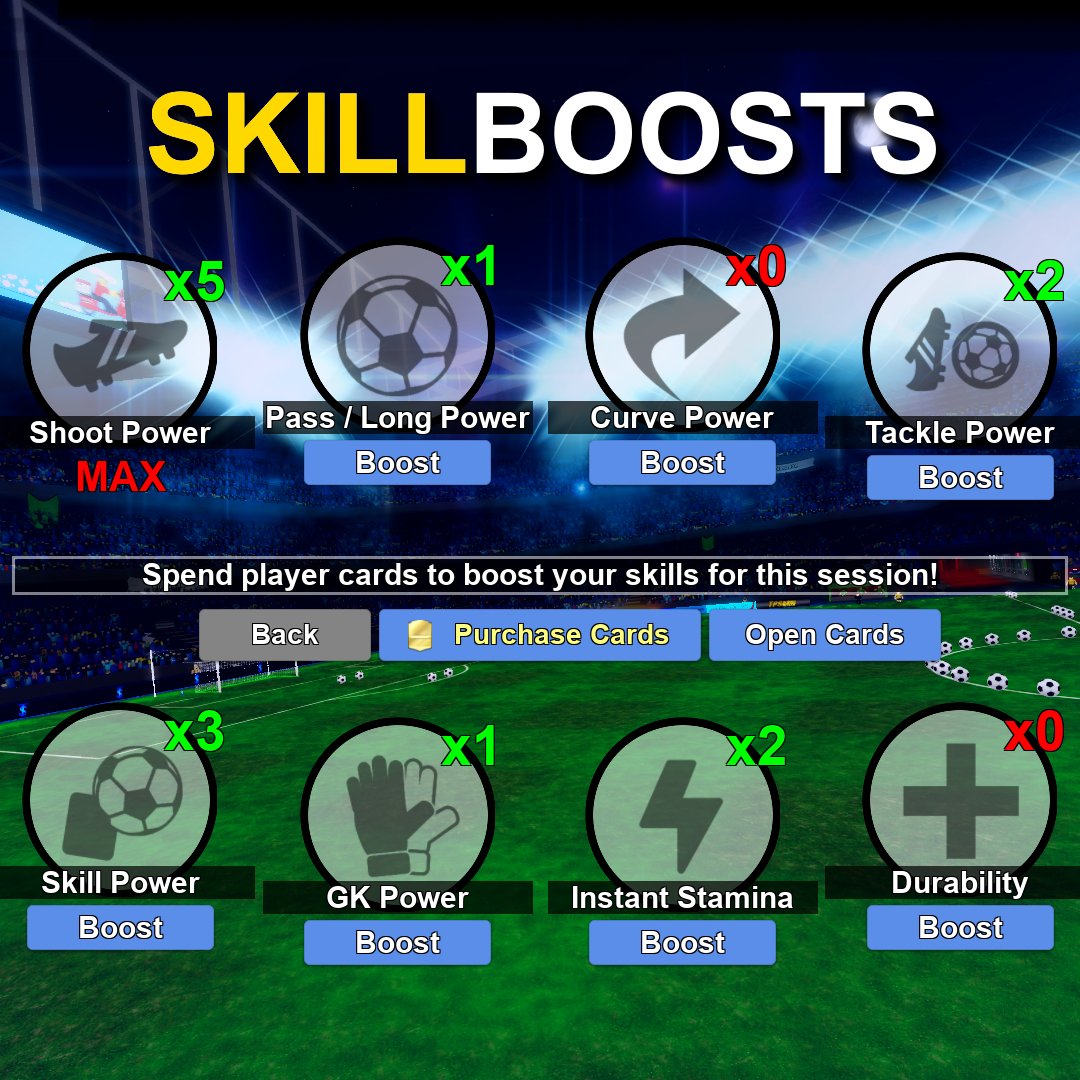 TAYF Digital on X: Boost your skills with player cards in your inventory!  ⚽ Play;  #Roblox #RobloxDev   / X