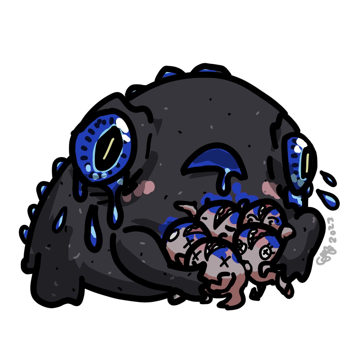 luckys4rtworks's tweet photo. Blubbering Toad nommed too hard 😭

#blubberingtoad #Limbus_Company #LimbusComapany #hellskithen #customsticker #limbusmemes #meme #hug #sadbluefrog #chickenmonster #CLIPSTUDIOPAINT #digitalart #art #thread #luckys4rtwork #luckycl0v3rs4rtwork https://t.co/PN1NjCgEgd