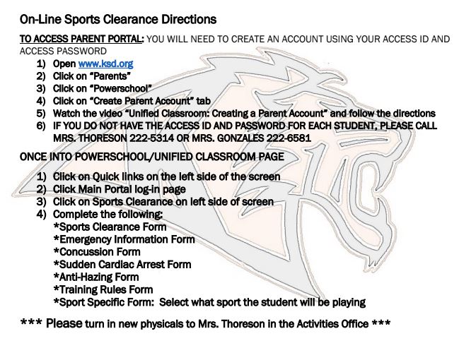 Summer volleyball starts Tues 5/30. To participate you need to get cleared! The online sports clearance for volleyball must be completed via Parent PowerSchool AND there must be a current sports physical on file with the Activities Office. 

Don't wait...Get cleared now!