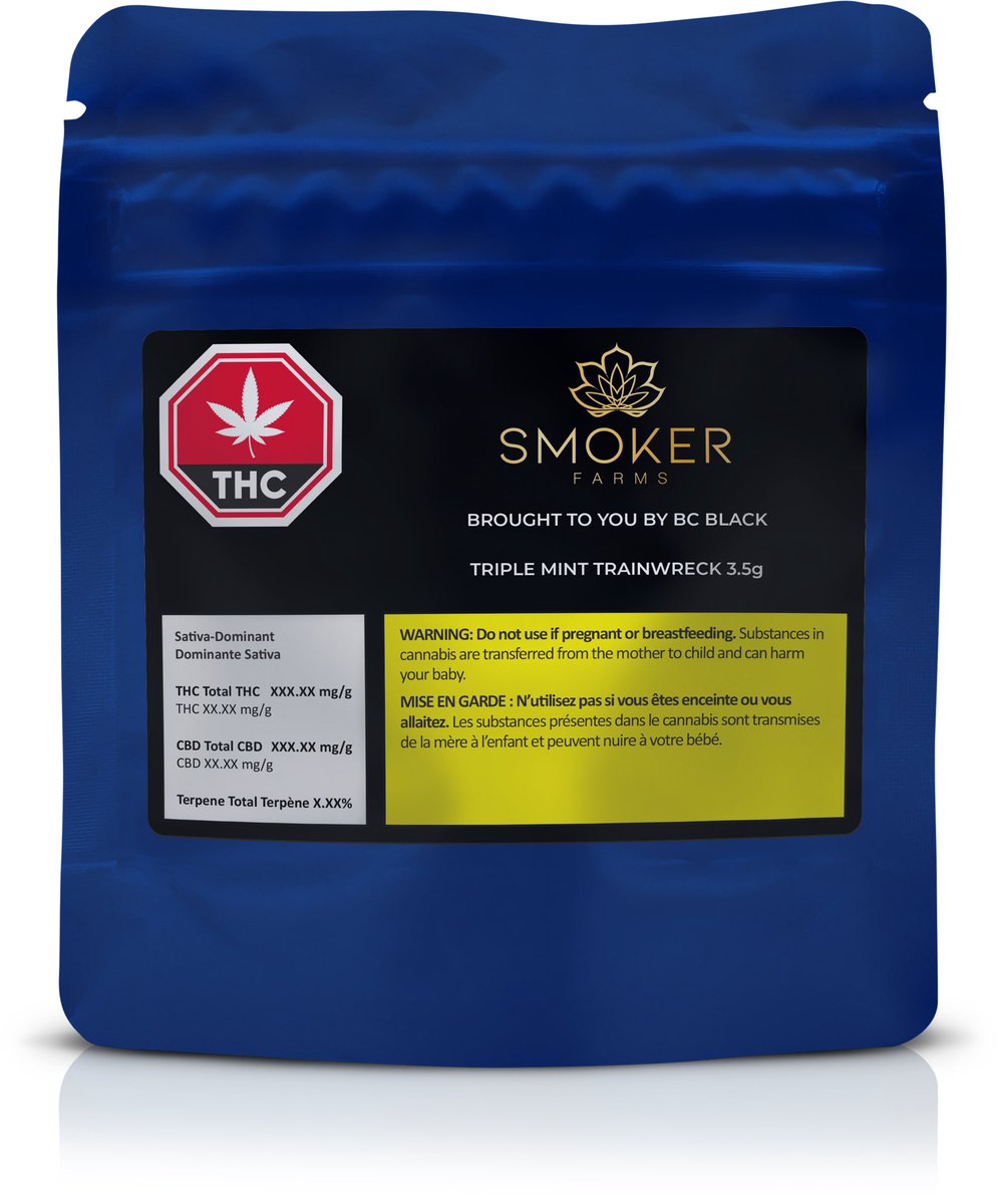 knowyourDEALR's tweet photo. @SmokerFarms NEW RARE
 Sativa cultivar  
✨Triple Mint Trainwreck✨ 
is NOW available for Direct Delivery in BC🎉 This exotic strain has an extended lineage of Mint Chocolate  Chip x Triple OG crossed into Pineapple Trainwreck. Proudly brought to you by BC Black✔️ https://t.co/r1fKtDzXIF