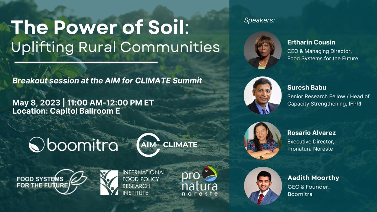 En la próxima Cumbre #AIM4C en Washington DC, se organiza una sesión sobre 'El poder del suelo: fortaleciendo a las comunidades rurales'. 

👉@pronaturane participa en el evento; regístrate y acompáñanos en el livestream este 08 de mayo: 
bit.ly/3VyLyjX