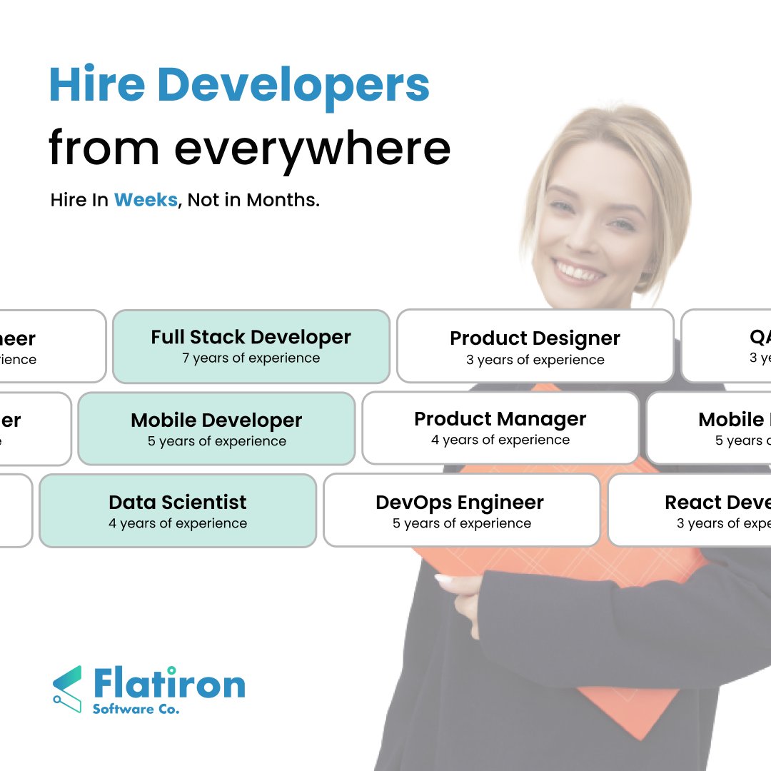 Expand your team's capabilities and enhance your business with remote developers from anywhere in the world. Let us help take your business to the next level. #RemoteDevelopers #GlobalTalent #FlatironSoftwareCo