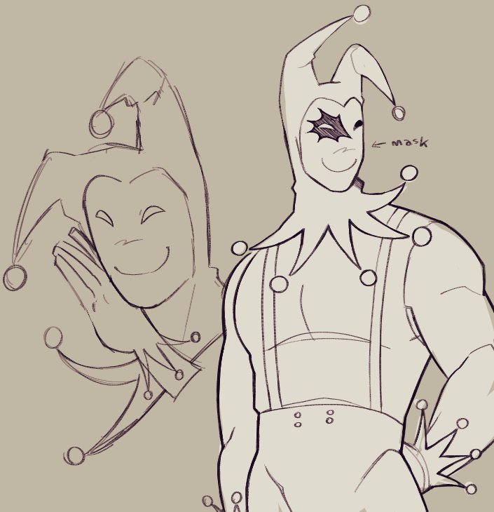 papercwipping's tweet photo. 🃏 mean ass jester character i scribbled up bc i saw a funny video #OC #sketching https://t.co/Ib3pr2BQj9