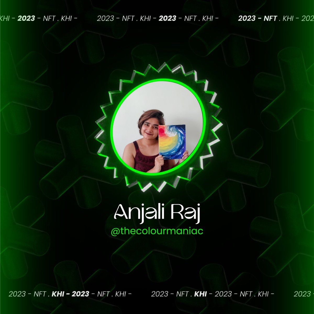 #NFTKHI Featured Artist #13 🏳️‍🌈

<a href="/thecolourmaniac/">Anjali | thecolourmaniac.eth</a> is a talented NFT illustrator whose work is a celebration of color and vibrancy. With a unique style that is both whimsical &amp; striking, their illustrations are a feast for the eyes and a joy to behold.

#NFTKHI #AsIRLAsItGets 🩵