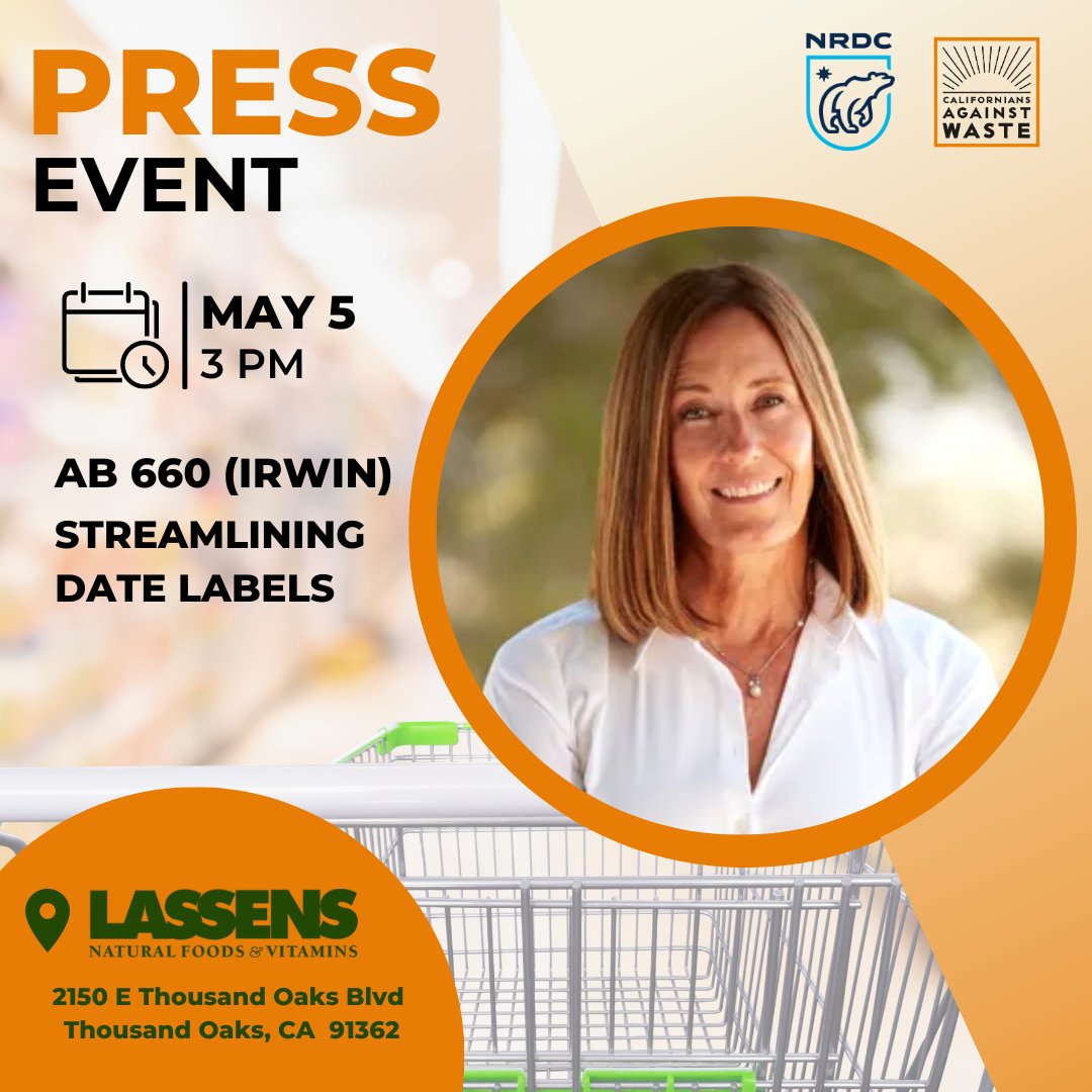 📣 Stay tuned for exciting news! Later today, a press conference will be held to discuss AB 660, @asm_irwin to eliminate consumer confusion over expiration dates. Say goodbye 👋 to expiration date confusion! #AB660 #PressConference #ExpirationDateClarity #FightFoodWaste