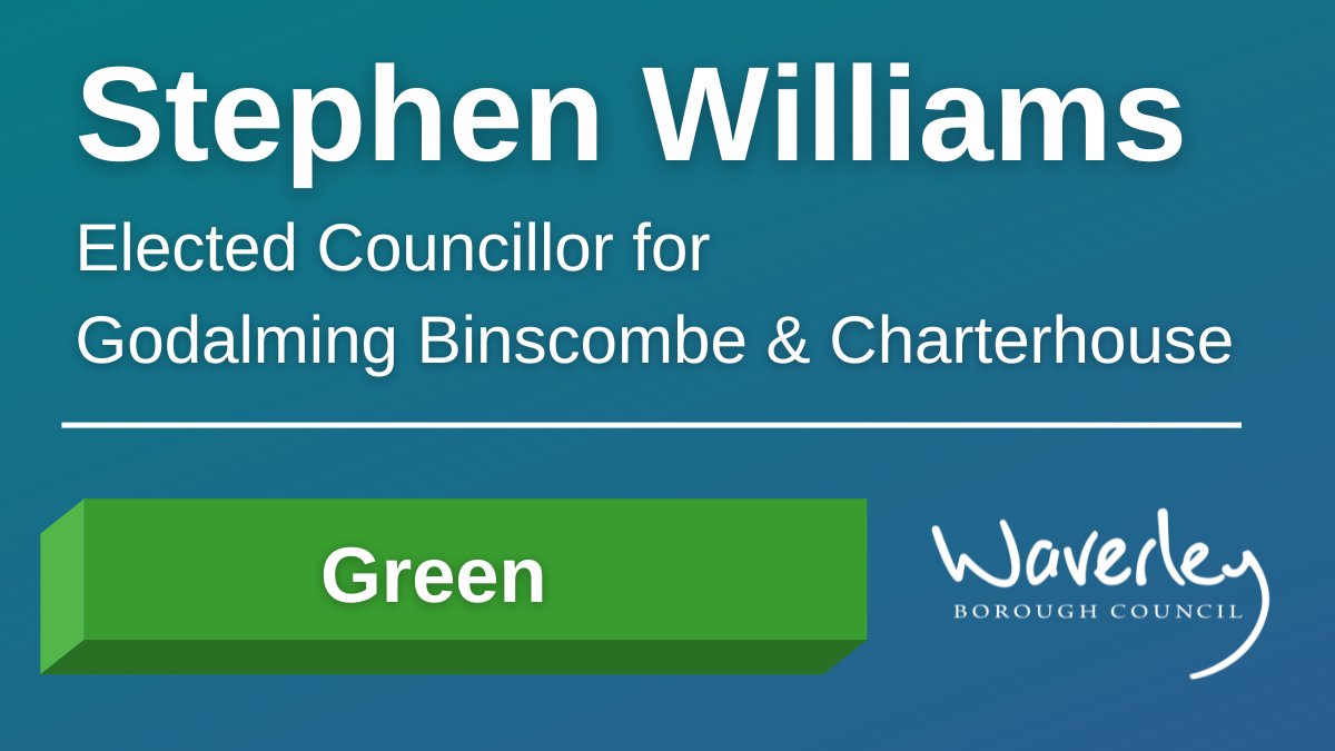 Results of Borough Election 2023🗳️

The following councillors have been elected for #Godalming Binscombe & Charterhouse:
✅Nick Palmer (Labour)
✅Paul Rivers (Liberal Democrats)
✅Stephen Williams (Green)

See full election results 👉 orlo.uk/QKQfF

#BoroughElections