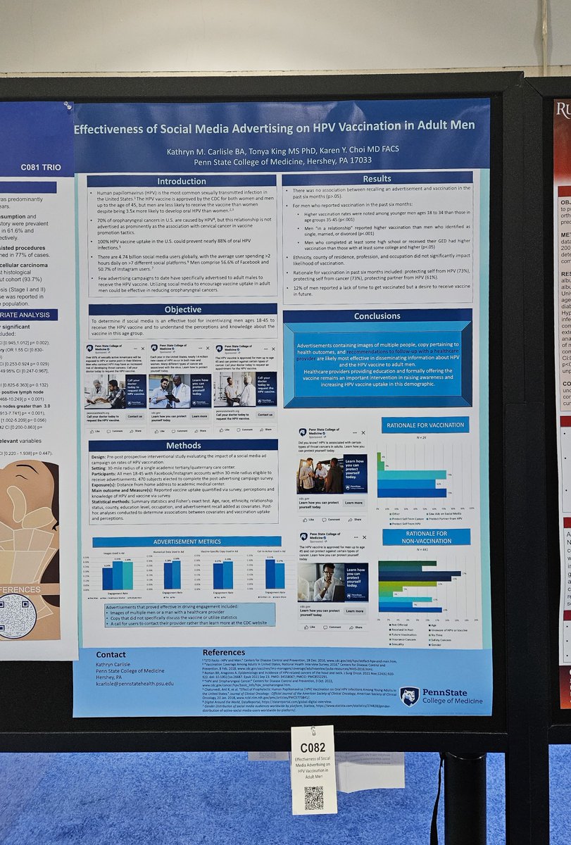 Penn State Otolaryngology - Head and Neck Surgery (@psh_oto) on Twitter photo Medical Students, Molly Piper and Kathryn Carlisle, presenting their #research with Dr. Jessyka Lighthall and Dr. Karen Y. Choi at the Combined Otolaryngology Spring Meetings. <a href="/PennStateGME/">PennStateGME</a> <a href="/__COSM/">COSM</a> <a href="/g_lighthall/">Jessyka G Lighthall</a> #COSM2023 Medical Students, Molly Piper and Kathryn Carlisle, presenting their #research with Dr. Jessyka Lighthall and Dr. Karen Y. Choi at the Combined Otolaryngology Spring Meetings. <a href="/PennStateGME/">PennStateGME</a> <a href="/__COSM/">COSM</a> <a href="/g_lighthall/">Jessyka G Lighthall</a> #COSM2023