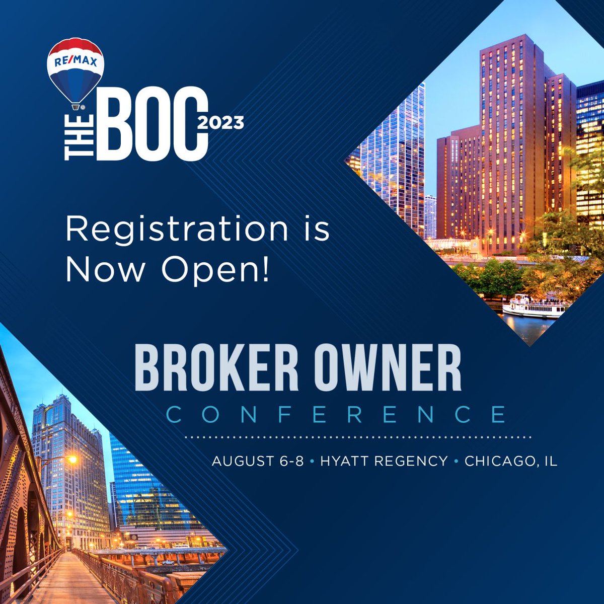 remax's tweet photo. We're headed to Chicago for the 2023 RE/MAX Broker Owner Conference! Join us and surround yourself with other industry leaders, get inspired, and grow your business.

👉 Grab your spot: https://t.co/aRa5bkDu62 https://t.co/gvsJFP9eWu