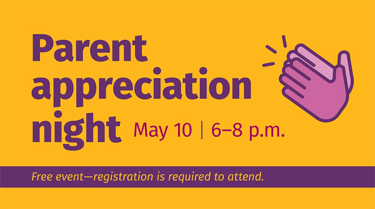 EPSBNews's tweet photo. You’re invited to join #EPSB Trustees for a Parent Appreciation Night on May 10 from 6–8 p.m at Ross Sheppard School. The event will include a presentation about helping your child stay safe online. Register for your free spot: https://t.co/DjZ8I58e91 #yeg https://t.co/nQqxqRvtgz