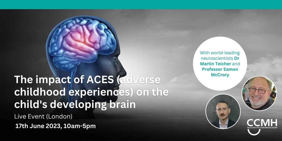 Reminder: Limited places remaining for our upcoming conference - 'The Impact of ACES on the Child's Developing Brain' with #DrMartinTeicher and #ProfessorEamonMcCrory | Saturday 17th June'23 | @LondonArtHouse | A must for all mental health professionals - mailchi.mp/childmentalhea…