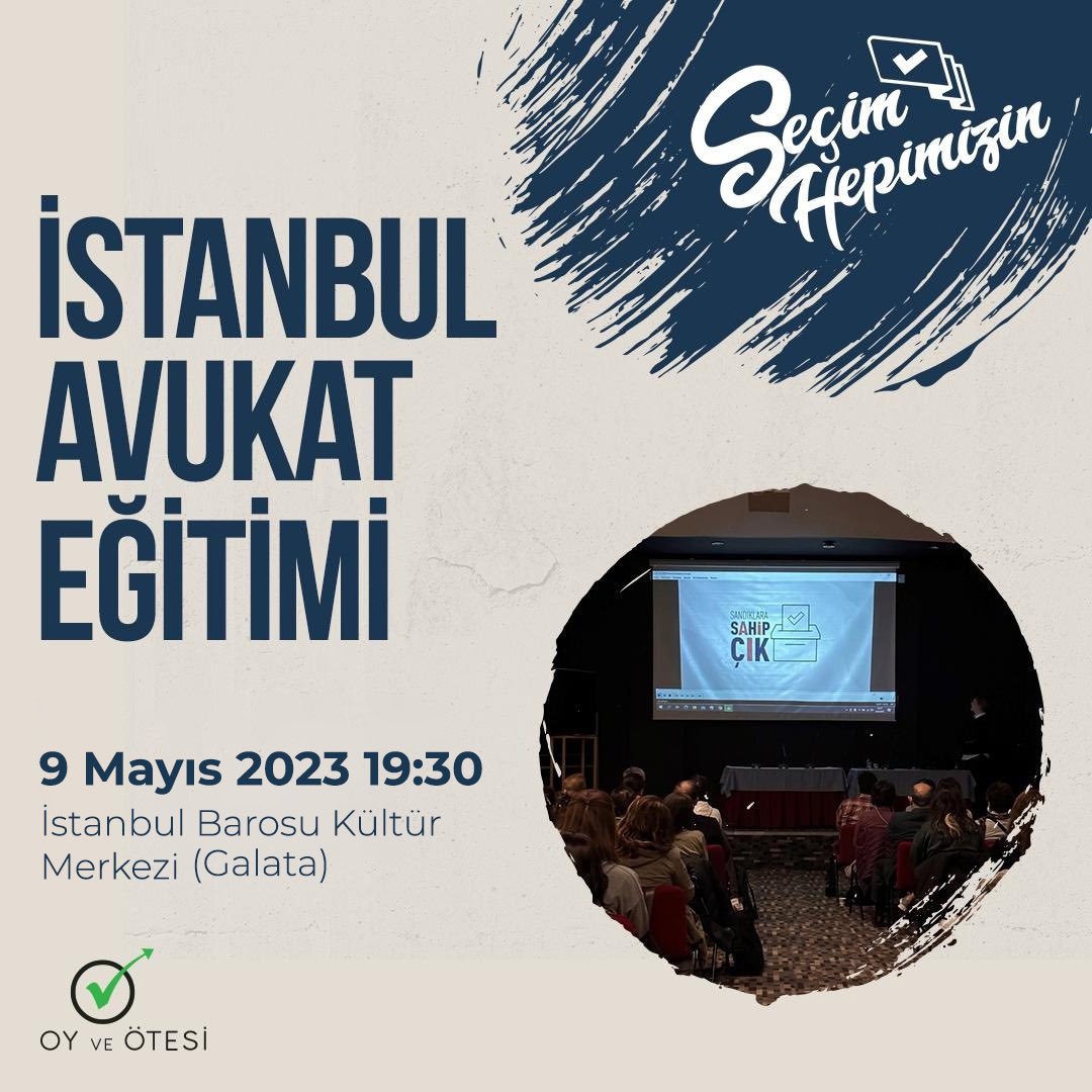 Avukat eğitimlerimize bekleriz 🤓

#SeçimHepimizin #OyveÖtesi #DemokrasidenTarafız