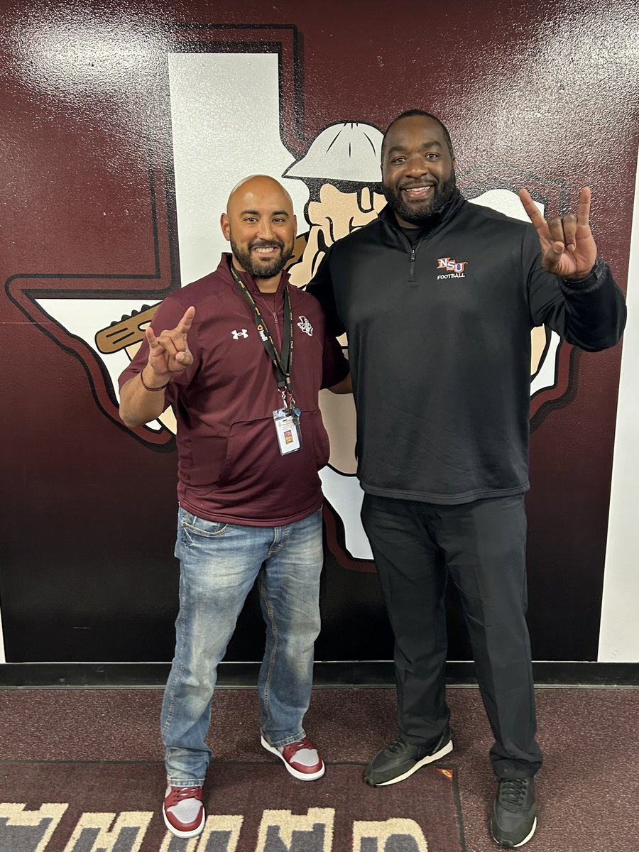 Thanks for stopping by <a href="/NSUDemonsFB/">NSU Football</a> and <a href="/TheCoach_G/">Chris Gistorb</a> to #RecruitARoughneck #RideForTheC