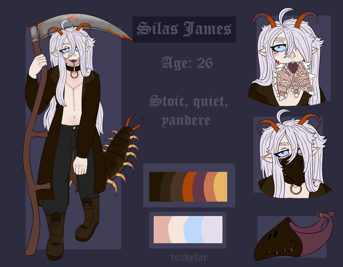 toadyfae's tweet image. CW: Body Horror Ahead!

Commission for @leechvoid  of another of their creepypasta OCs! I'm so excited to be a part of this, there's a lot of exciting lore behind the characters and I can't wait to see what's next!

#digitalart #horrorart #creepypasta